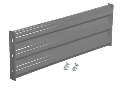Vestil Steel 3 Ribbed Bolt On Style Guard Rail 29.875 In Length Gray Semi Gloss