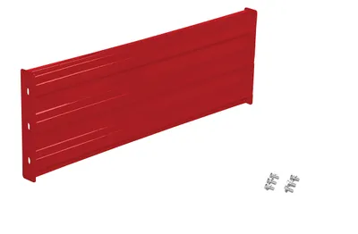 Vestil Steel 3 Ribbed Bolt On Style Guard Rail 29.875 In Length Red
