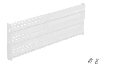 Vestil Steel 3 Ribbed Bolt On Style Guard Rail 29.875 In Length White