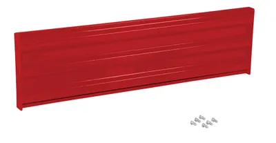 Vestil Steel 3 Ribbed Bolt On Style Guard Rail 53.875 In. Length Red