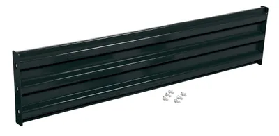 Vestil Steel 3 Ribbed Bolt On Style Guard Rail 65.875 In. Length Black