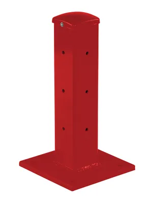 Vestil Steel Rigid Tube Post Bolt On Style 18 In. For 3 Ribbed Bolt On Style Guard Rails Red