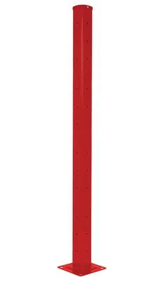 Vestil Steel Rigid Tube Post Bolt On Style 72 In. For 3 Ribbed Bolt On Style Guard Rails Red
