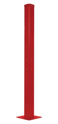 Vestil Steel Rigid Tube Post Drop In 60 In. For 3 Ribbed Drop In Style Guard Rails Red