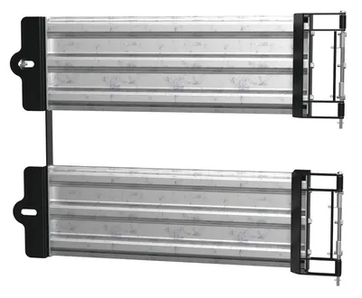 Vestil Galvanized Steel 3 Ribbed Guard Rail Spring Gate 53-1/8 In. Width Silver