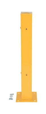 Vestil Steel Bolt On Tubular Guard Rail Post 2 Ribbed 42 In. Length Yellow