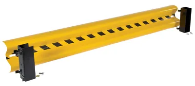 Vestil Steel Drop In Guard Rail 2 Ribbed 84 In. Length Yellow