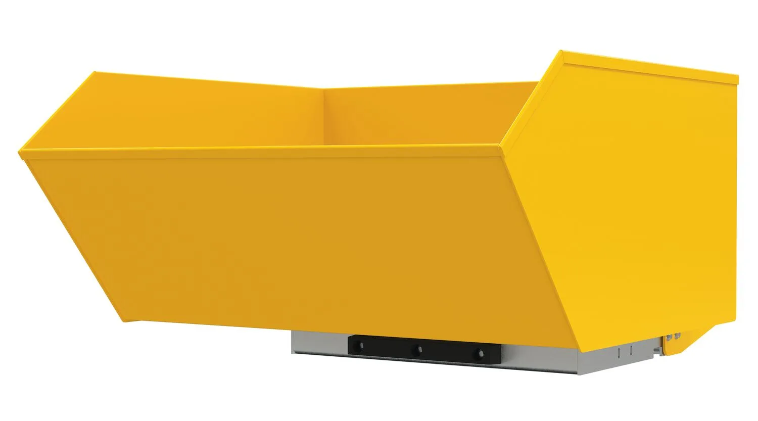Vestil H-100-HD-BD-YEL h-style bump & dump hopper