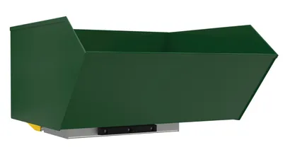 Vestil Steel Light Duty Bump & Dump Hopper 1 Cubic Yard 2,000 Lb. Capacity Hunter Green