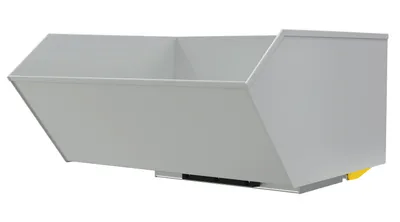 Vestil Steel Light Duty Bump & Dump Hopper 1 Cubic Yard 2,000 Lb. Capacity Machine Gray