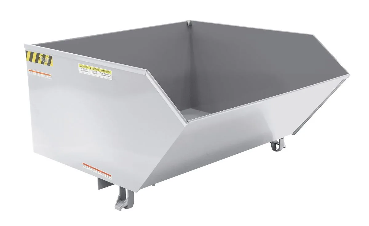 Vestil H-100-LD-SL h style - low profile 90 degrees self-dumping steel hopper