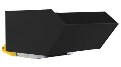 Vestil Steel Medium Duty Bump & Dump Hopper 1 Cubic Yard 4,000 Lb. Capacity Semi Gloss Black