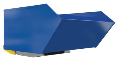 Vestil Steel Medium Duty Bump & Dump Hopper 1 Cubic Yard 4,000 Lb. Capacity Blue