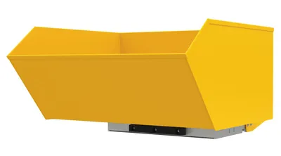 Vestil Steel Medium Duty Bump & Dump Hopper 1 Cubic Yard 4,000 Lb. Capacity Yellow