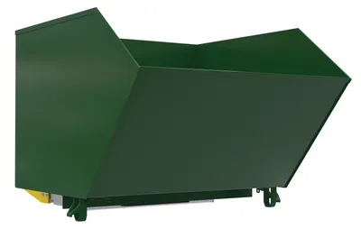 Vestil Steel Heavy Duty Bump & Dump Hopper 1-1/2 Cubic Yard 6,000 Lb. Capacity Hunter Green