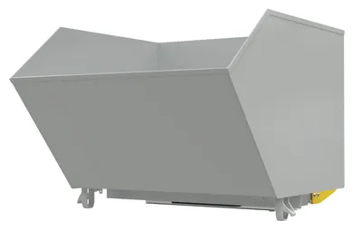 Vestil Steel Heavy Duty Bump & Dump Hopper 1-1/2 Cubic Yard 6,000 Lb. Capacity Machine Gray