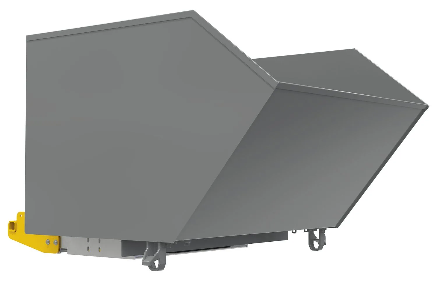 Vestil H-150-HD-BD-GY-SG h-style bump & dump hopper