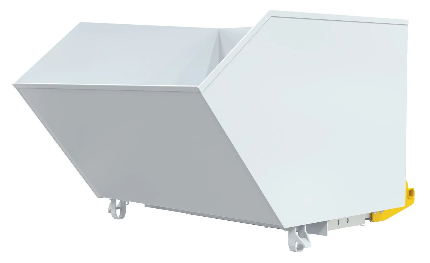Vestil H-150-HD-BD-WHT h-style bump & dump hopper