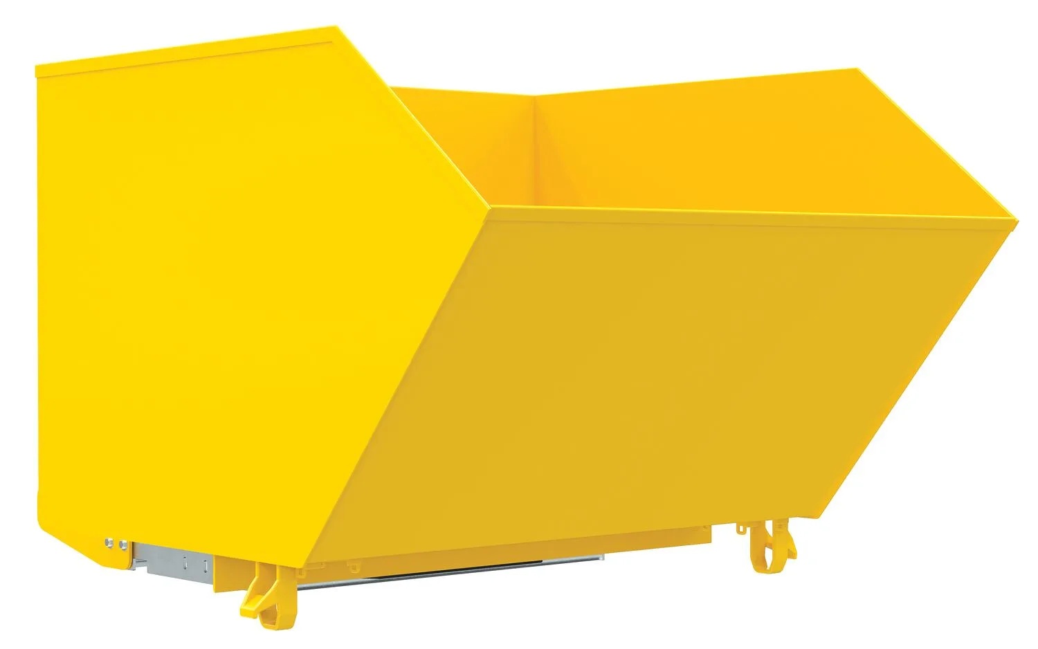 Vestil H-150-HD-BD-YEL h-style bump & dump hopper