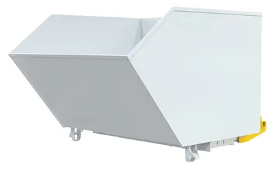 Vestil Steel Light Duty Bump & Dump Hopper 1-1/2 Cubic Yard 2,000 Lb. Capacity Blue Silver White