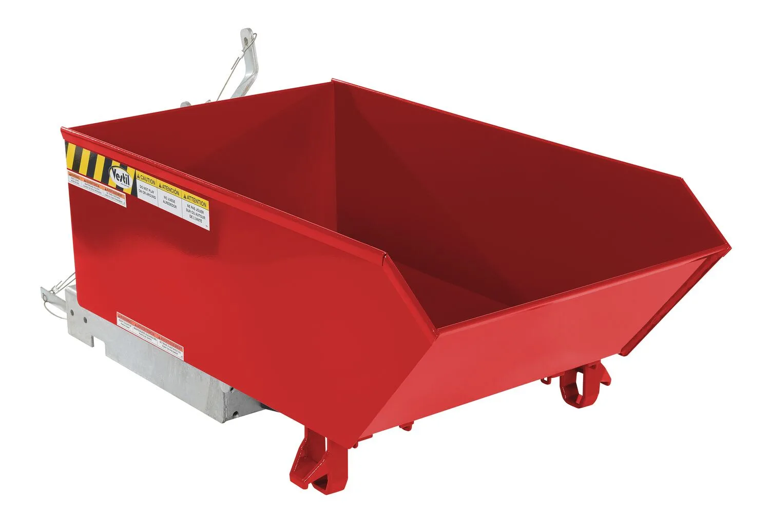 Vestil H-25-LD-SR h style - low profile 90 degrees self-dumping steel hopper