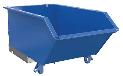 Vestil Steel High Strength Low Profile Hopper 1/3 Cubic Yard 6000 Lb. Capacity Blue