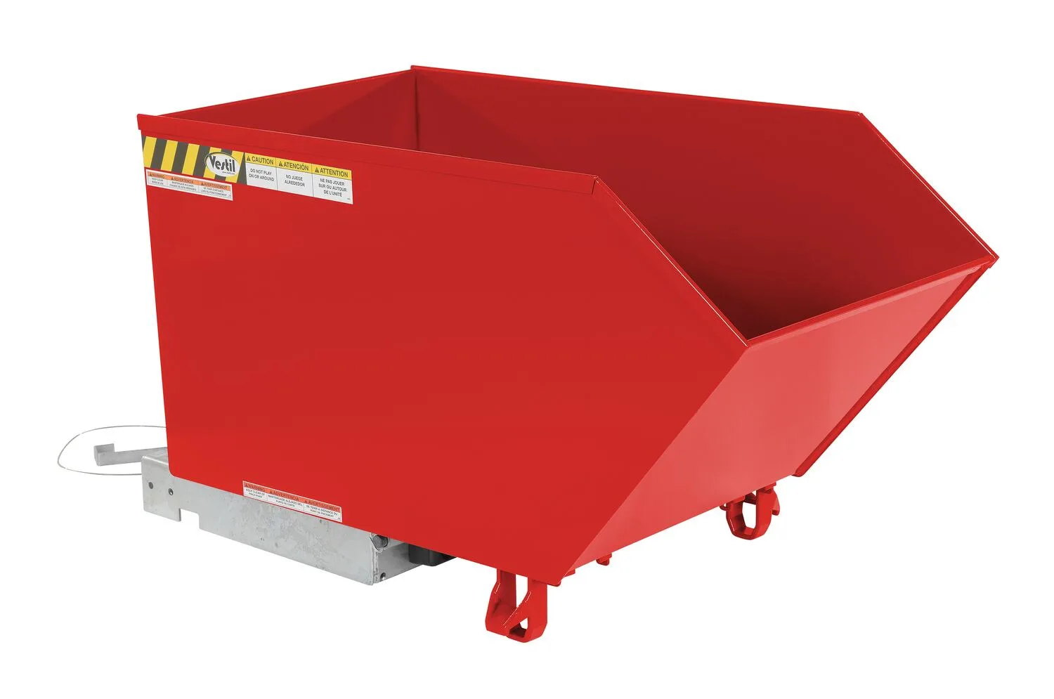 Vestil H-50-MD-SR h style - low profile 90 degrees self-dumping steel hopper