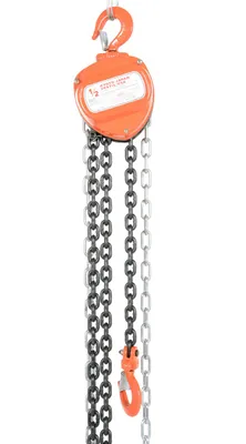 Vestil Steel Manual Chain Hoist 10 Ft. Lift 1,000 Lb. Capacity Orange