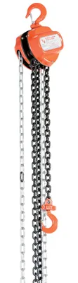 Vestil Steel Manual Chain Hoist 20 Ft. Lift 1,000 Lb. Capacity Orange
