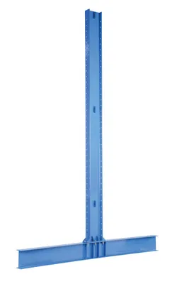 Vestil Steel Heavy Duty Double Sided Cantilever Uprights for 18 In. Arms 8 Ft. 43,000 Lb. Capacity Blue