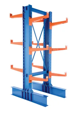 Vestil Steel Heavy Duty Cantilever Rack Kit with 36 In. Arm Set 64,000 Lb. Capacity Blue
