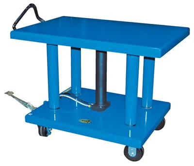 Vestil Steel Hydraulic Post Table 24 In. x 36 In. 6,000 Lb. Capacity Blue