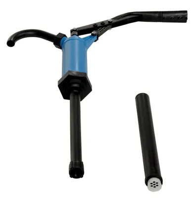Vestil LDP-POLY lever action drum pump shown from an alternate angle