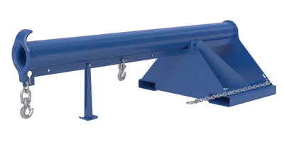 Vestil Steel Non Telescoping Lift Boom 24 In. Fork Pocket Center 4,000 Lb. Capacity Blue and Yellow