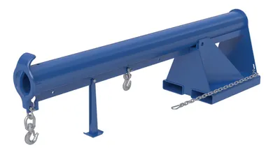 Vestil Steel Non Telescoping Lift Boom 11 In. Fork Pocket Center 6,000 Lb. Capacity Blue and Yellow