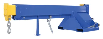 Vestil Steel Hydraulic Telescoping Boom 12 Volt DC 24 In. Fork Pocket Center 8,000 Lb. Capacity