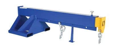 Vestil Steel Telescoping Lift Boom 36 In. Fork Pocket Center 8,000 Lb. Capacity Blue and Yellow