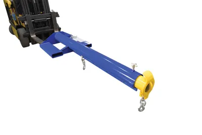 Vestil Steel Economy Telescoping Lift Boom 24 In. Fork Pocket Center 6,000 Lb. Capacity Blue and Yellow