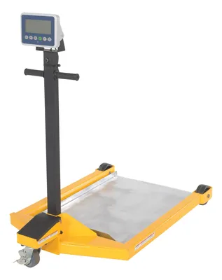 Vestil Steel Low Platform Scale 24 In. x 36 In. 800 Lb. Capacity Yellow/Black