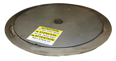 Vestil Stainless Steel Thin Spin 53-11/16 In. Diameter 4000 Lb. Capacity Silver