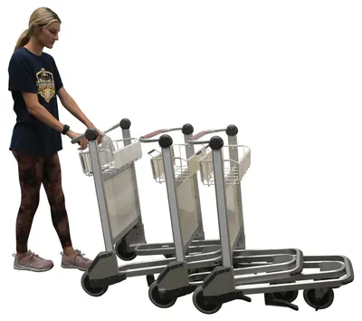 Vestil LUG-B nestable multi-use cart with brake shown from an alternate angle