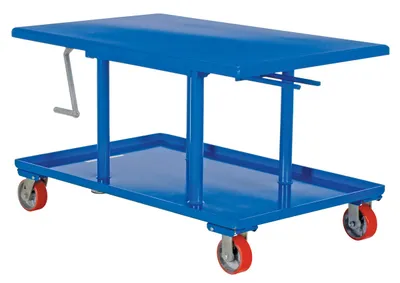 Vestil Steel High Profile Post Table 24 In. x 42 In. 2000 Lb. Capacity Blue