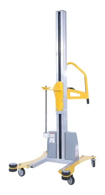 Vestil Aluminum Quick Lift DC Powered Pallet Stretch Wrap Machine 88 In. Maximum Wrap Length Yellow