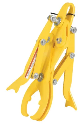 Vestil Steel Heavy Duty Pipe Grab For Cast Iron Pipes 27 In. x 8-3/8 In. x 18-3/4 In. 600 Lb. Capacity Yellow