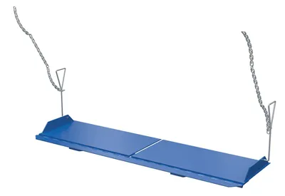 Vestil Factory Installed Steel Split Hinged Bridge 18 In. Length With Runoff Guards And Lifting Chains