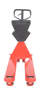 Vestil PM5-2048-UP-002 pallet trucks with p-caddy shown from an alternate angle
