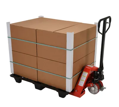 Vestil PM5-2738-WN wheel nose pallet truck shown from an alternate angle