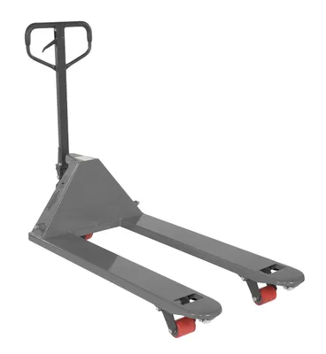 Vestil Steel Full Featured Pallet Truck 27 in x 48 in 5500 Lb. Capacity Gray Semi Gloss