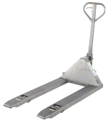 Vestil PM5-2748-SS specialized pallet truck shown from an alternate angle
