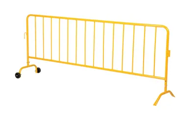 Vestil PRAIL-102-HD-Y-W crowd control interlocking barrier